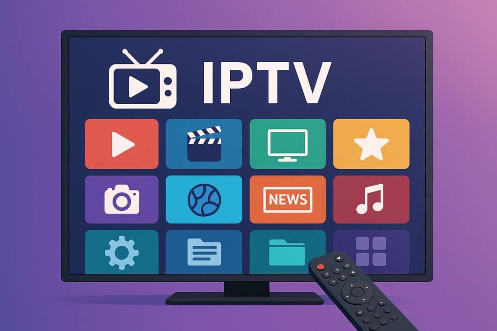 MoreTech IPTV streaming interface on a smart TV, showcasing seamless on-demand entertainment