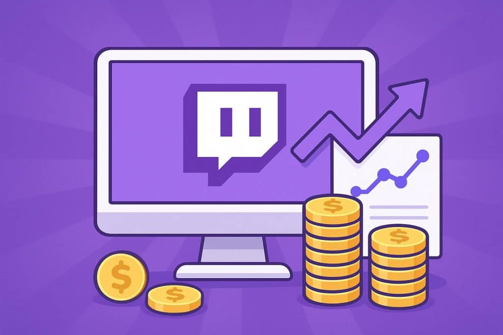 Twitch channel growth chart showing spike after gaining 1,000 new followers in one week