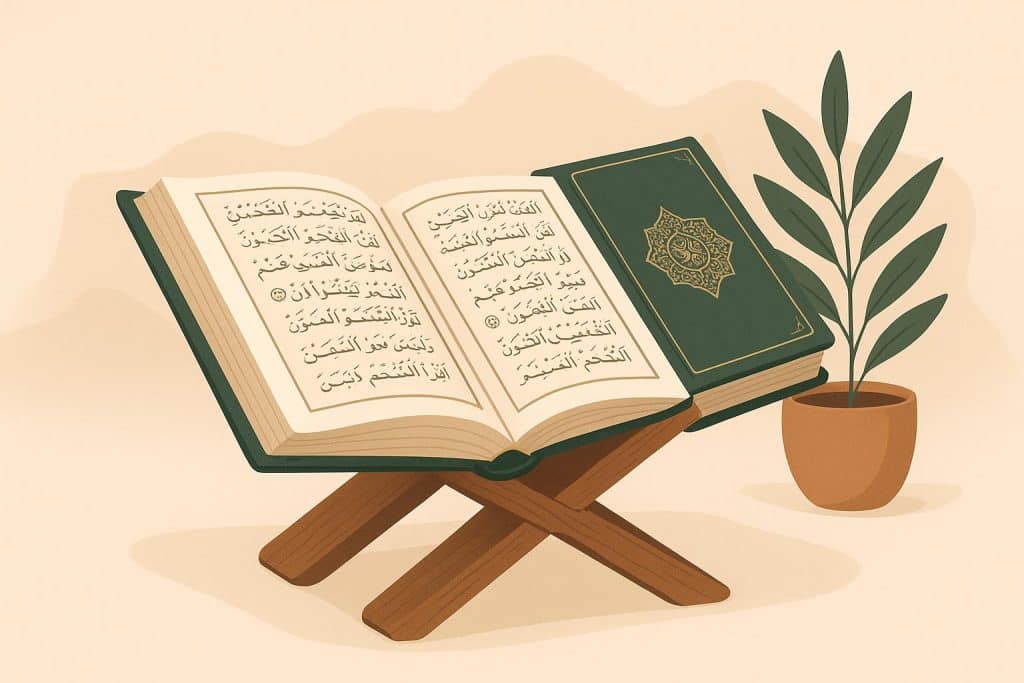 Female Quran teacher guiding women in a calm, supportive learning environment for Islamic studies