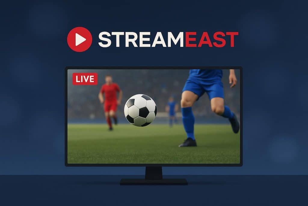 Streameast platform interface displaying live sports streaming options and interactive features