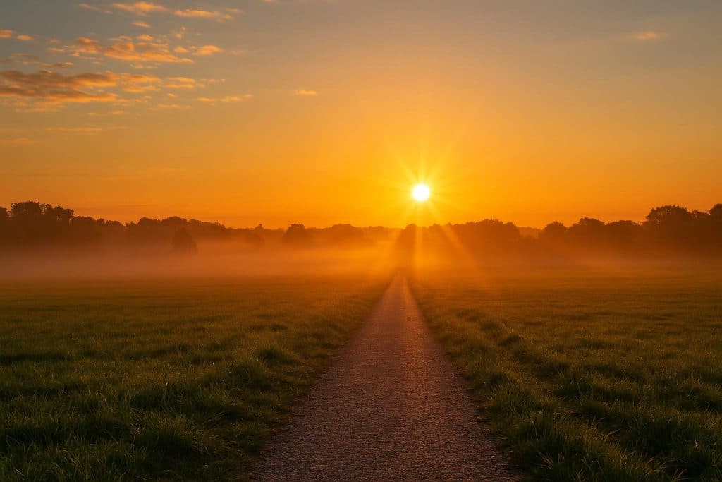 Sunrise over a cityscape symbolizing daily motivation and transformation of ordinary moments