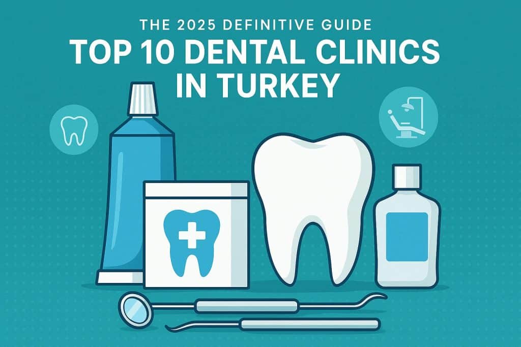 Modern dental clinic exterior in Turkey representing top dental care and services