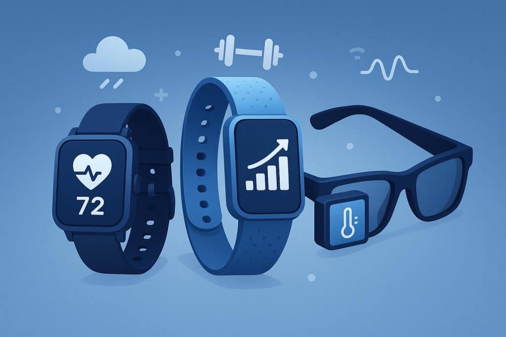 Smart wearables monitoring health and activity to improve comfort and performance
