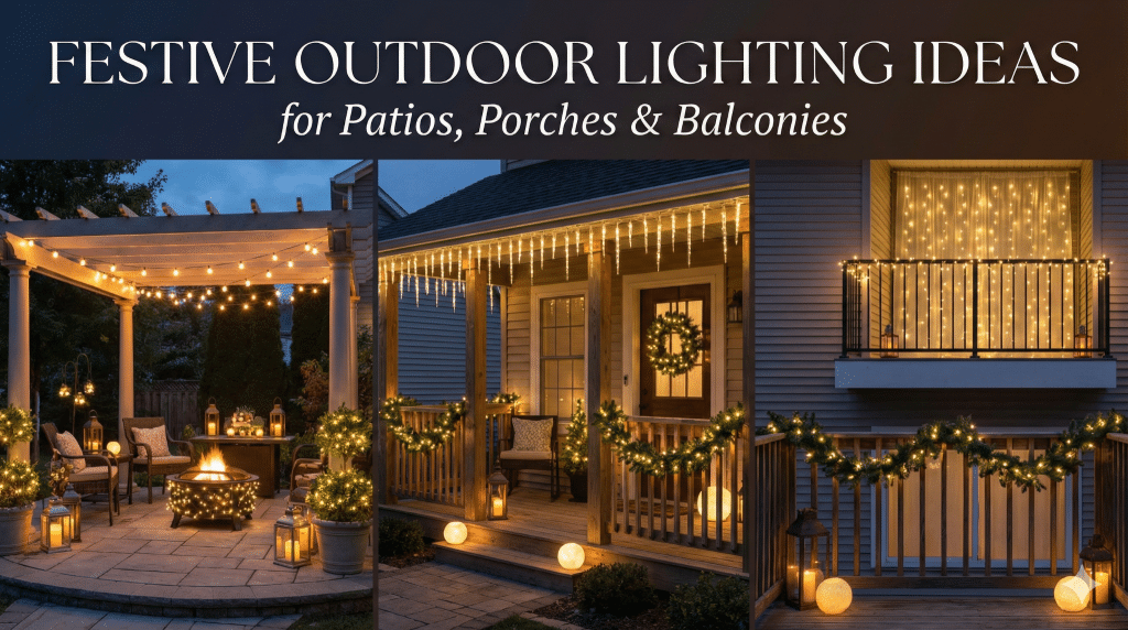 Image 1 of Festive Outdoor Lighting Ideas for Patios, Porches & Balconies