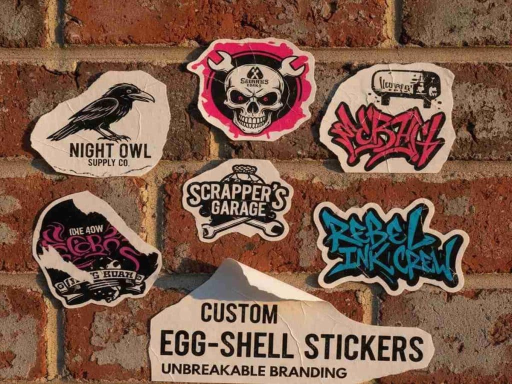 Transform Your Brand with Custom Eggshell Stickers Image 1 of Transform Your Brand with Custom Eggshell Stickers