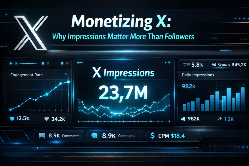Image 1 of Monetizing X: Why Impressions Matter More Than Followers