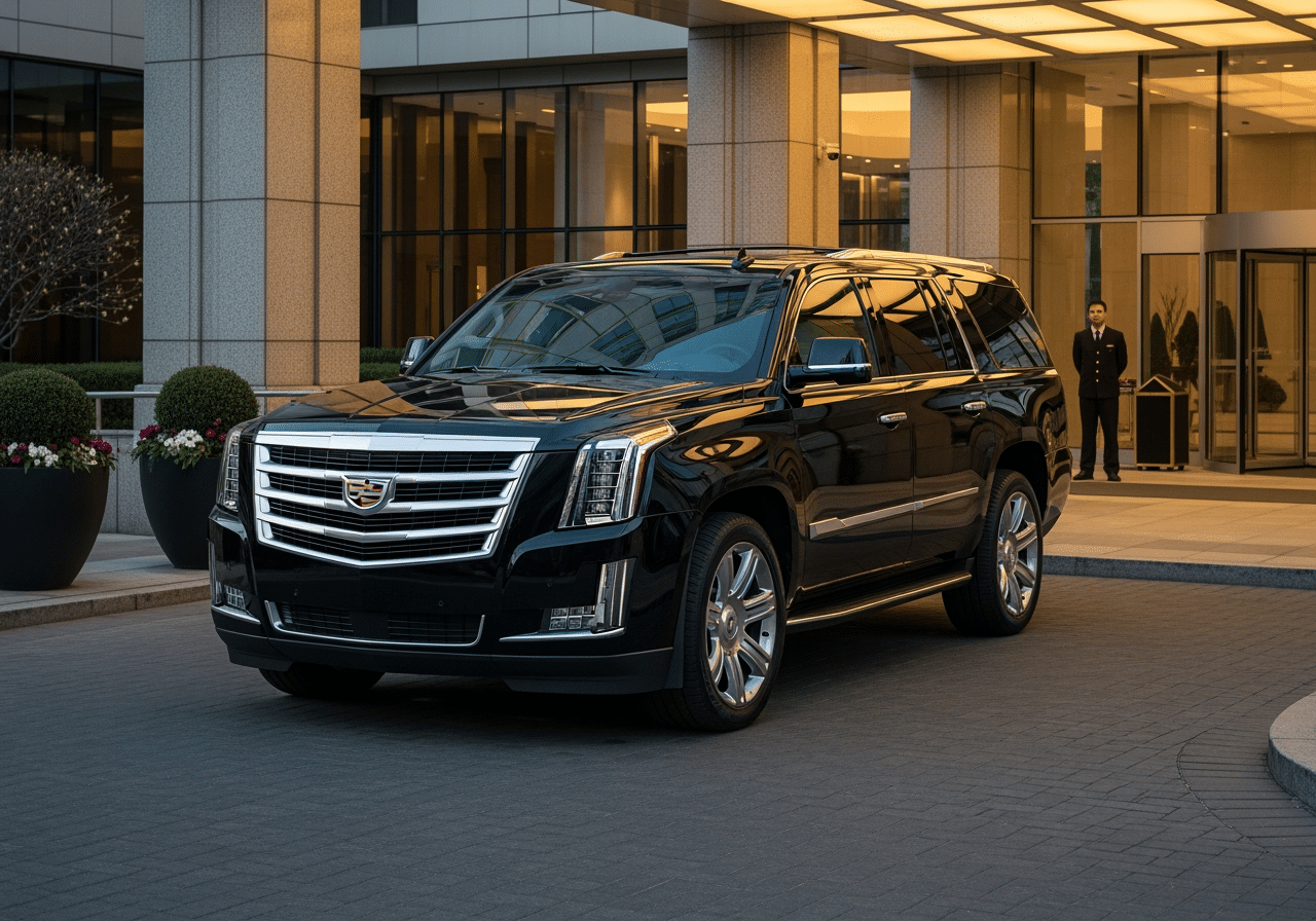 Luxury Cadillac Escalade ESV for corporate transport - On-Demand Transportation Services