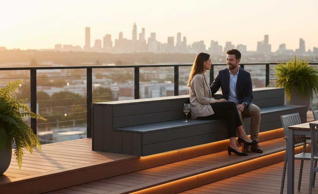 A person and person sitting on a benchAI-generated content may be incorrect.