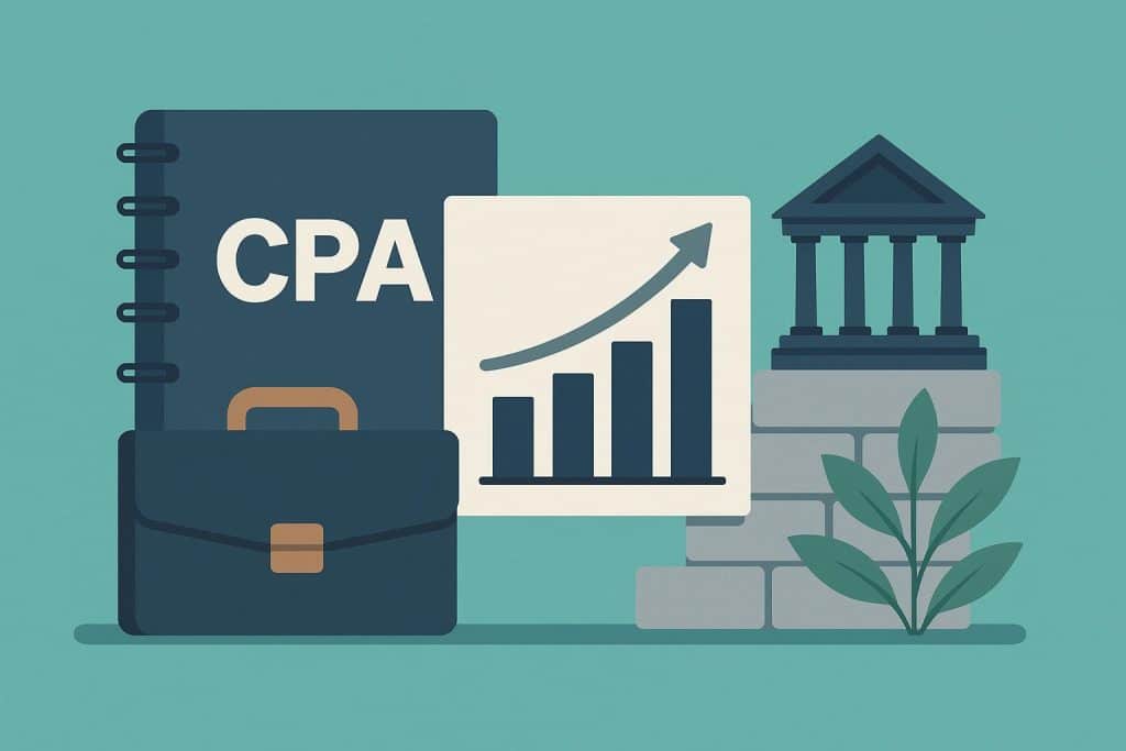 CPA reviewing financial documents to support sustainable business growth and long-term success
