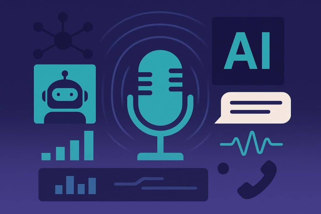 AI-powered voice assistant facilitating seamless business communication with digital devices