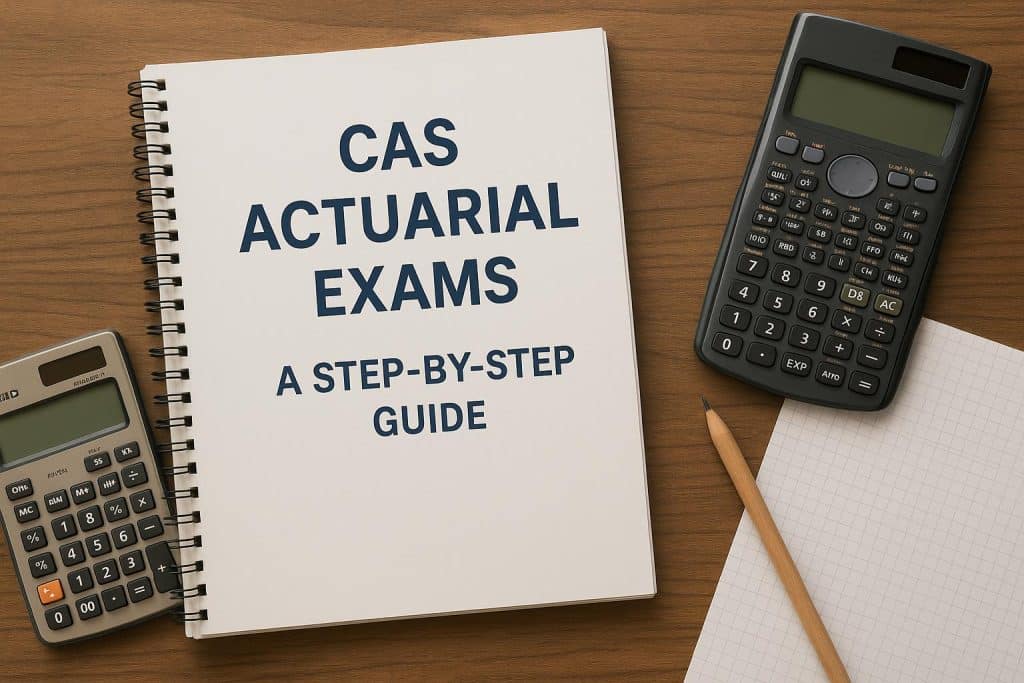 Study materials and exam preparation checklist for passing CAS actuarial exams step by step
