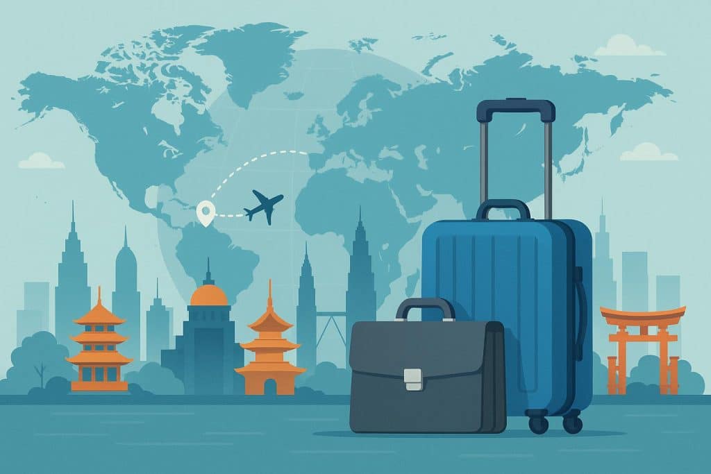 The Emerging Hubs: Why Asia remains the Top Destination for Strategic Business Travel Modern Asian city skyline highlighting business growth and strategic travel opportunities in Asia