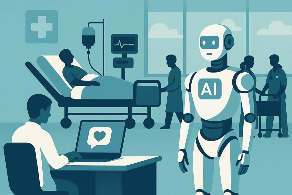 AI technology streamlining hospital operations for efficient and modern healthcare services