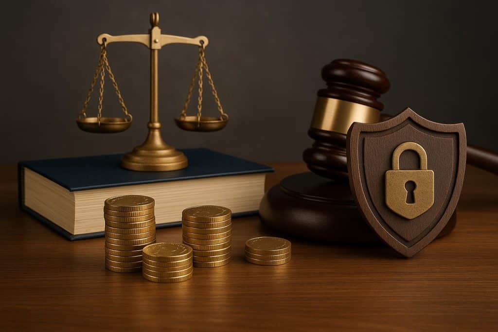 Recovering What Finance Fails to Protect: Erez Law Advocates for Investor Rights Scales of justice with financial documents symbolizing investor protection and Erez Law advocacy