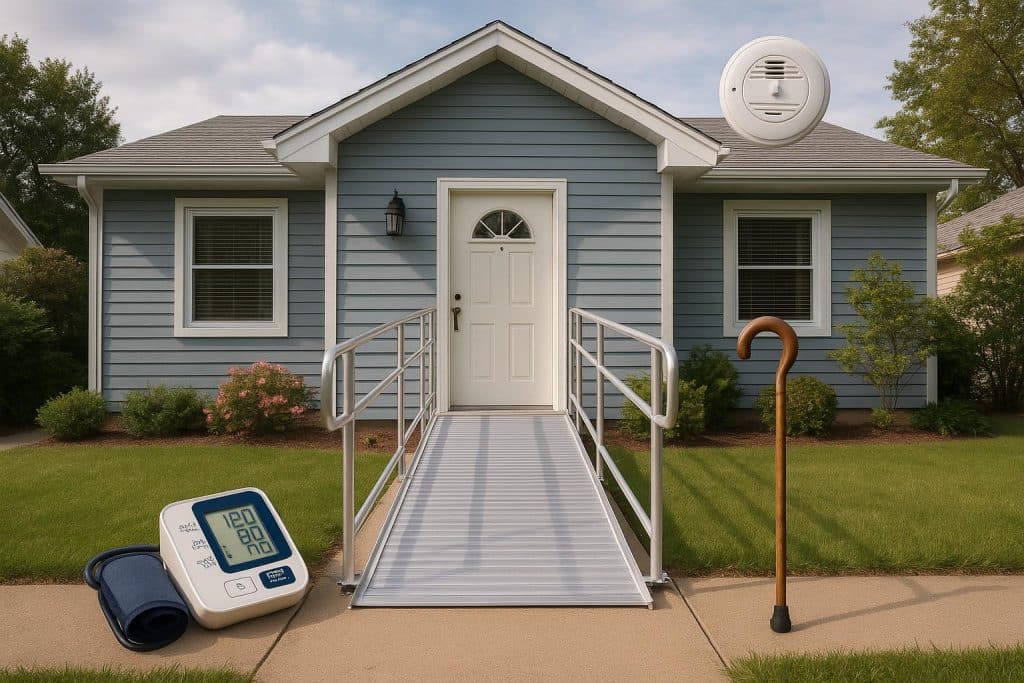 Home modifications and safety features supporting seniors aging in place independently