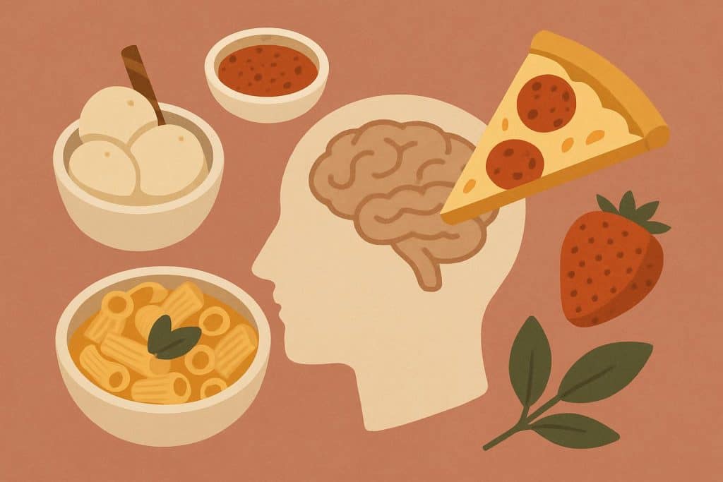 Colorful assortment of various foods highlighting different flavors and taste preferences