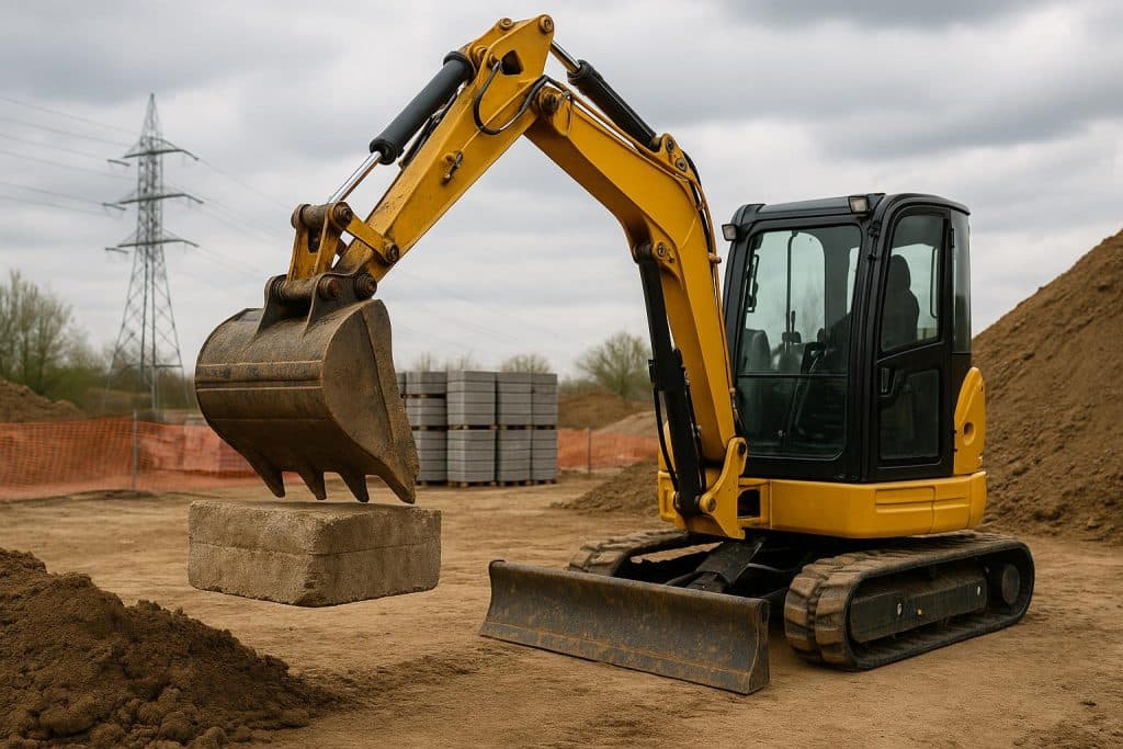 Modern crane lifting steel beams at construction site, showcasing efficient heavy lifting equipment