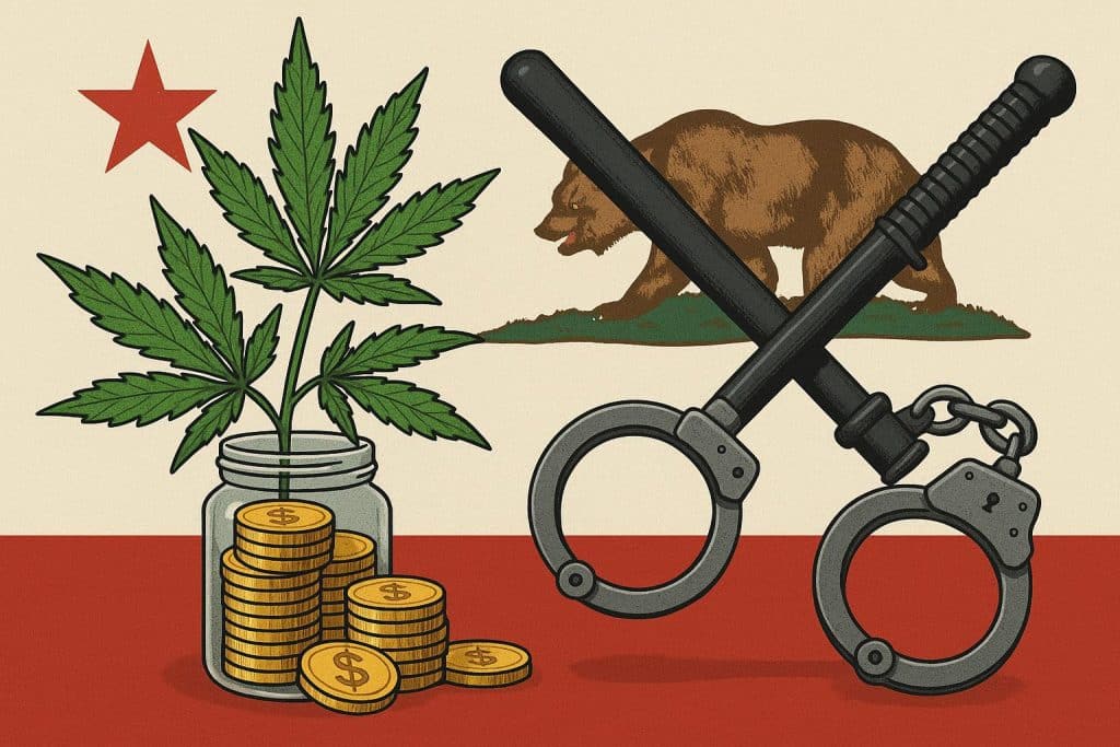 Cannabis tax reduction and enforcement in California, highlighted by Gabriel Vadasz's insights