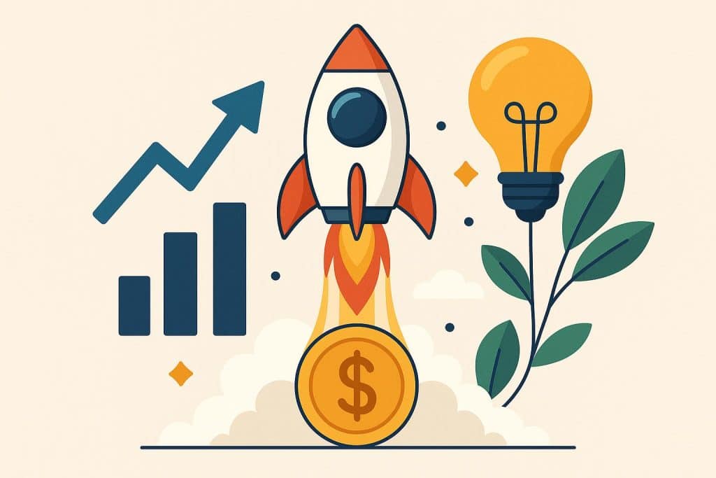 Innovative team brainstorming business strategies for successful startup growth