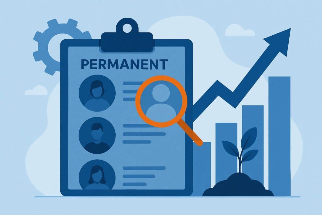 Why Permanent Recruitment Is Essential for Sustainable Business Growth Handshake symbolizing permanent recruitment driving sustainable business growth and stability