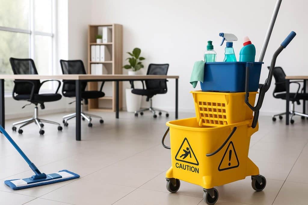 Why NSW Businesses Are Switching to Professional Commercial Cleaning Modern office space with sparkling clean floors and desks after professional commercial cleaning