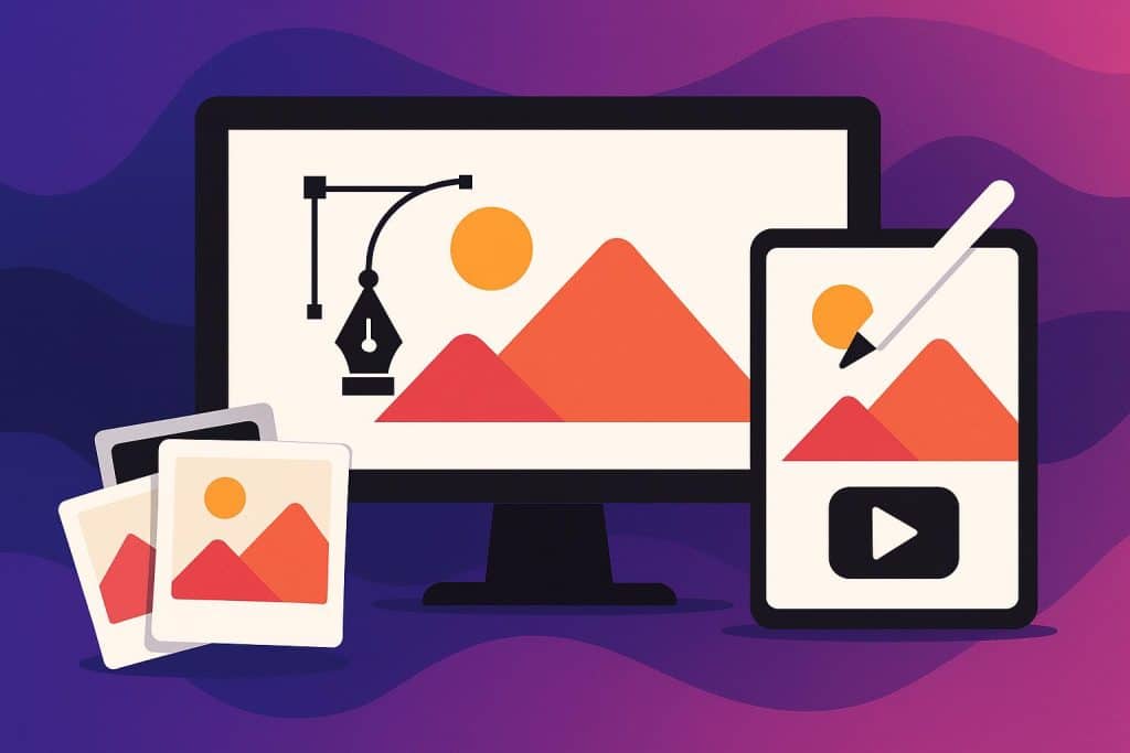 Redefining How Static Visuals Are Created and Consumed Abstract digital graphics illustrating innovative methods of creating and engaging with static visuals