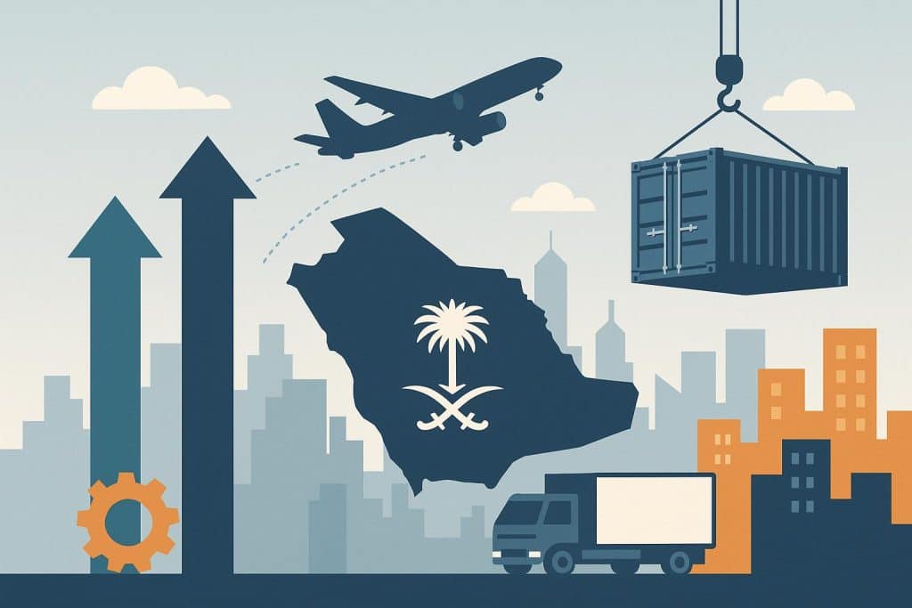 Saudi Arabia business growth concept with company expansion and professional employer support