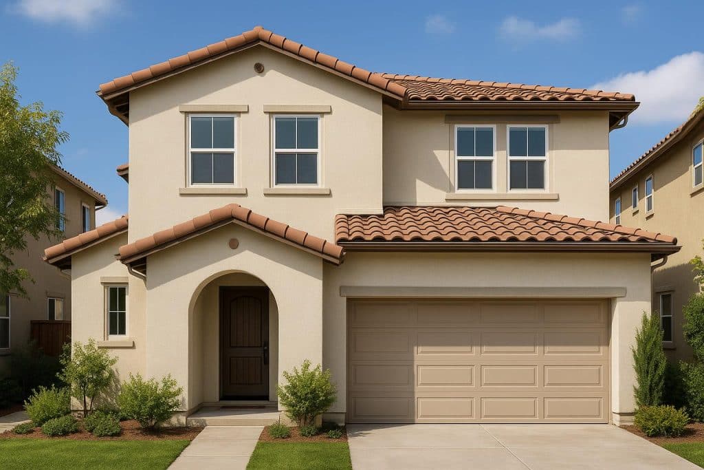 Modern house exterior with smooth stucco finish highlighting durability and aesthetic appeal