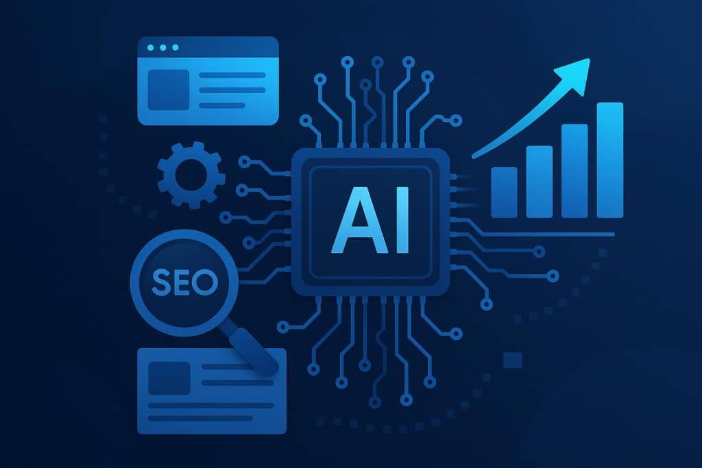 Ways AI Seo Helps Brands Stay Ahead of Algorithm Changes Artificial intelligence analyzing SEO data to optimize brand strategies for algorithm updates