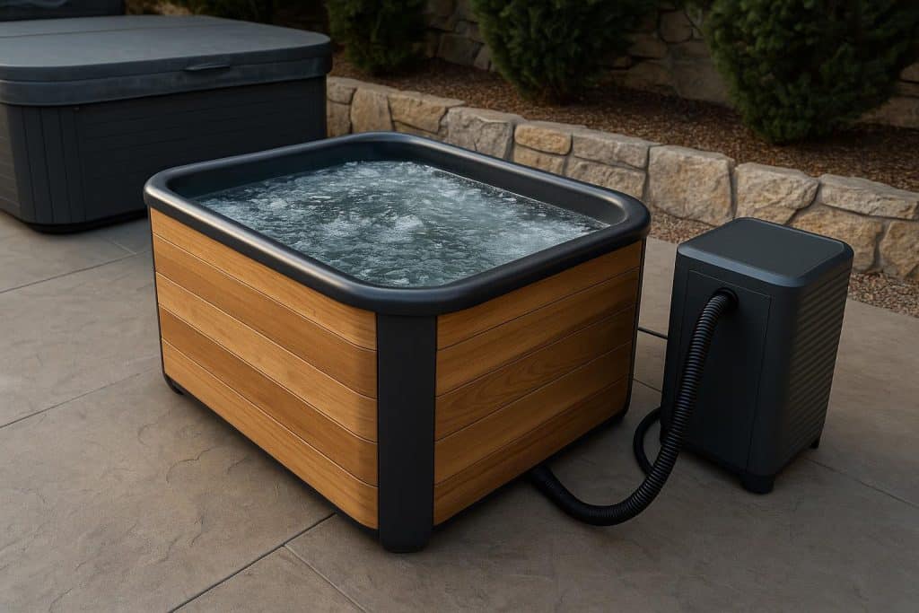 Cold plunge tubs displayed at Utah dealership for buyers comparing options before purchase