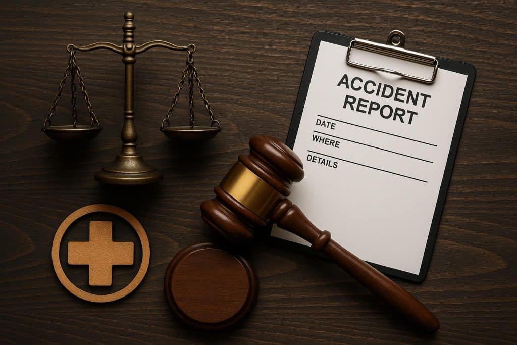 Gavel and legal documents representing personal injury claims and accident victim guidance