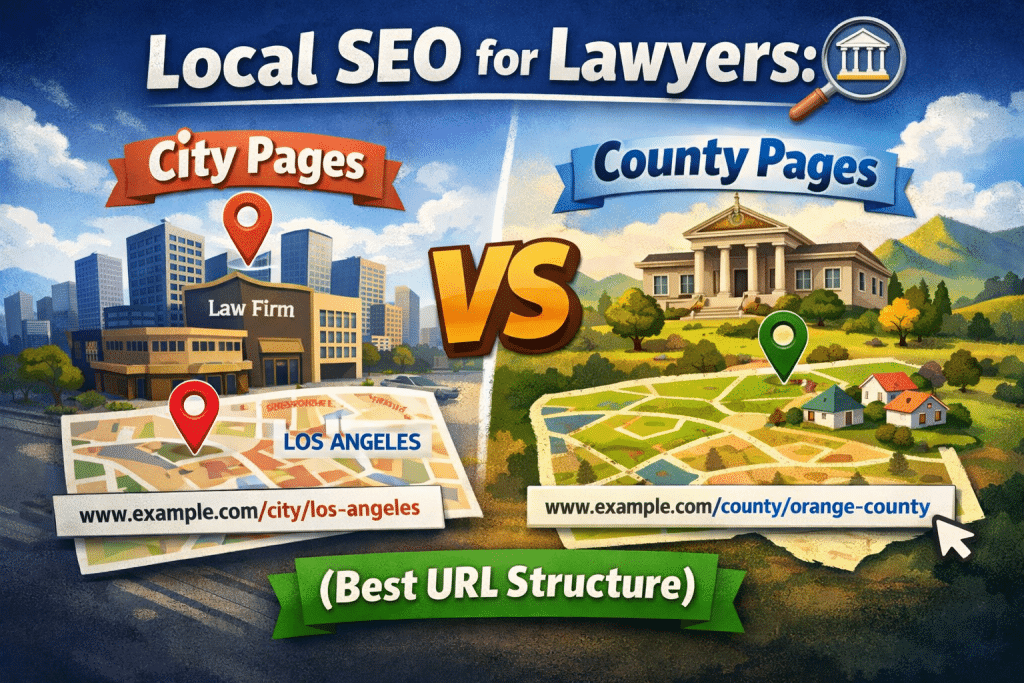 Image 1 of Local SEO for Lawyers: City Pages vs County Pages (Best URL Structure)
