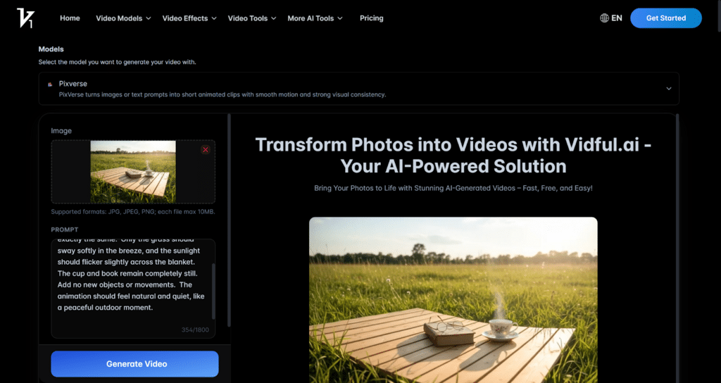 Image 1 of AI Photo to Video: How Vidful.ai Creates Dynamic Videos from Still Images