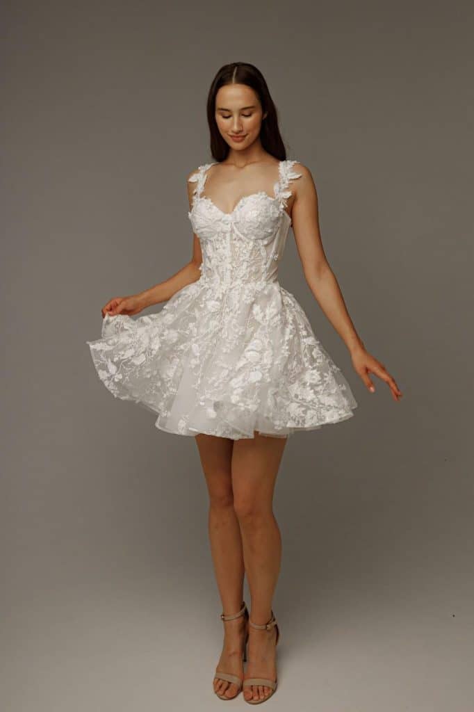 Image 2 of How Short Wedding Dresses Are Redefining Wedding Day Style