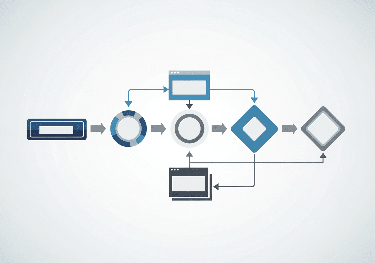 Flowchart showing the website development lifecycle - WordPress website development