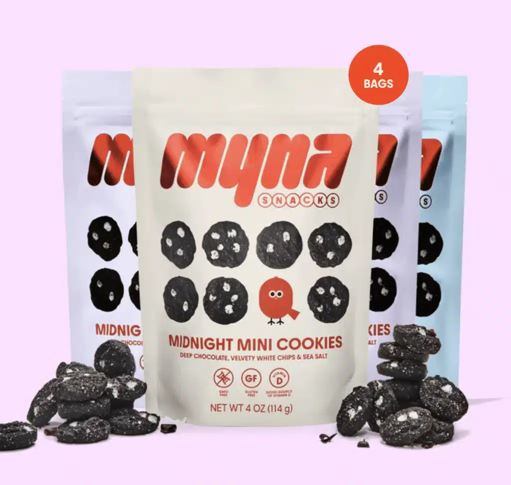 Myna snack: Midnight Mini Cookies