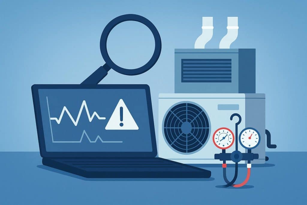 The Role of HVAC Contractors in Diagnosing Intermittent System Failures HVAC contractor inspecting air conditioning unit for intermittent system malfunction diagnosis