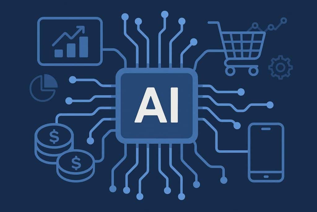 AI-driven analytics optimizing decisions in finance, retail, and digital product innovation