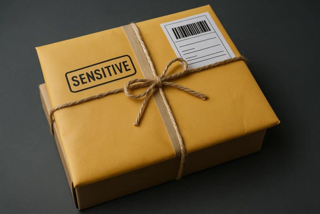Untraceable document shipping methods ensuring privacy and anonymity for sensitive information