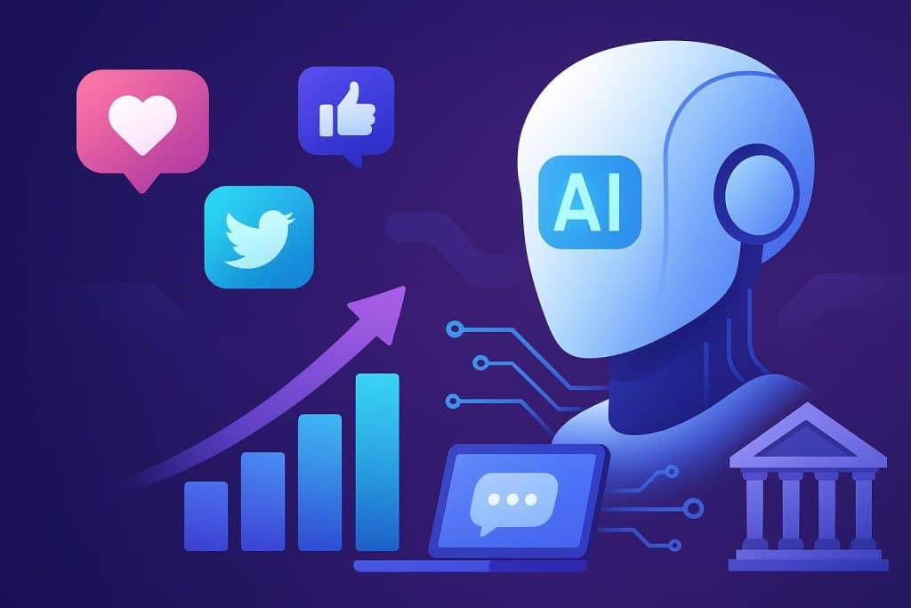 AI-powered tools enhancing social media marketing, replacing traditional agency strategies