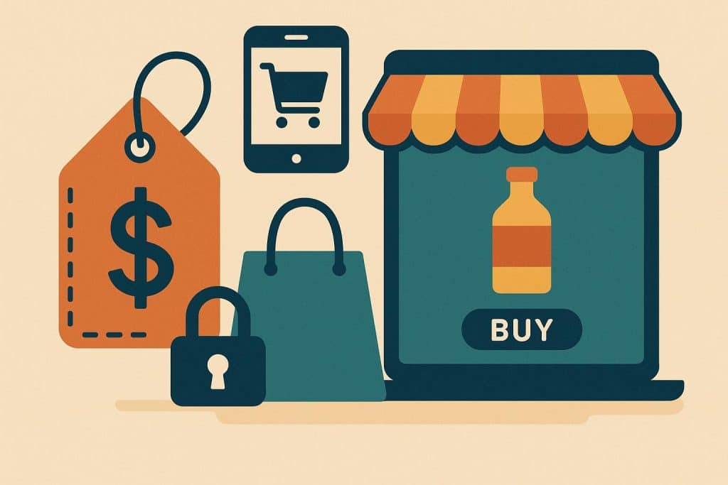 Illustration of smart access deal-first shopping concept highlighting product value and savings