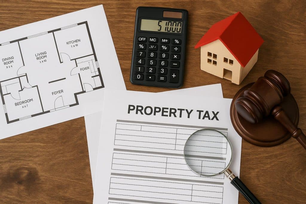 Property tax protest company expert reviewing documents for successful appeal process