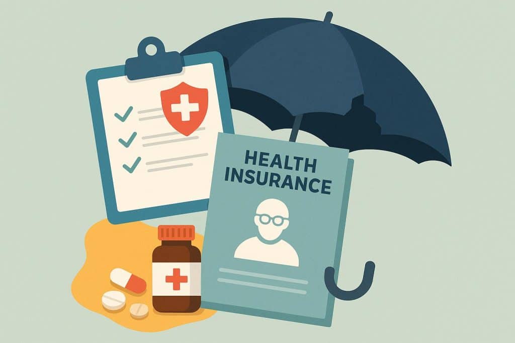Health insurance documents highlighting overlooked gaps in senior citizen coverage