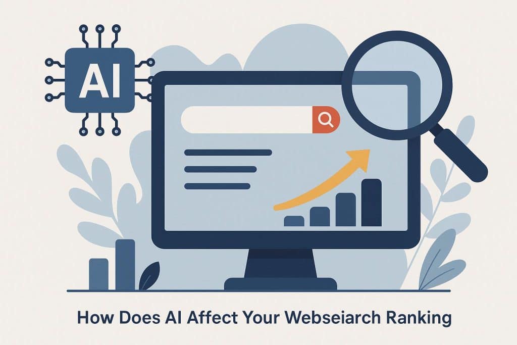 Artificial intelligence influencing website SEO and search ranking performance
