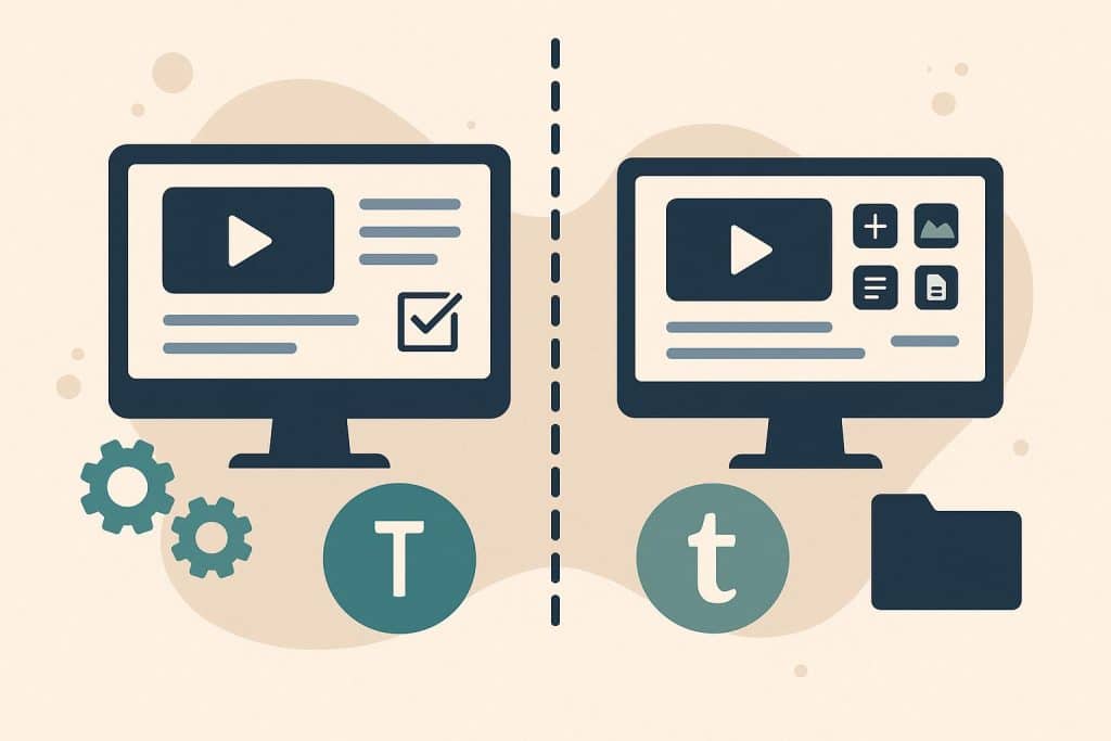 Thinkific vs Teachable dashboard comparison highlighting course management features