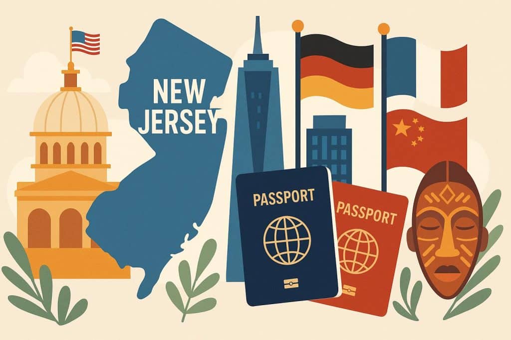 New Jersey families participating in cultural exchange programs and exploring global traditions