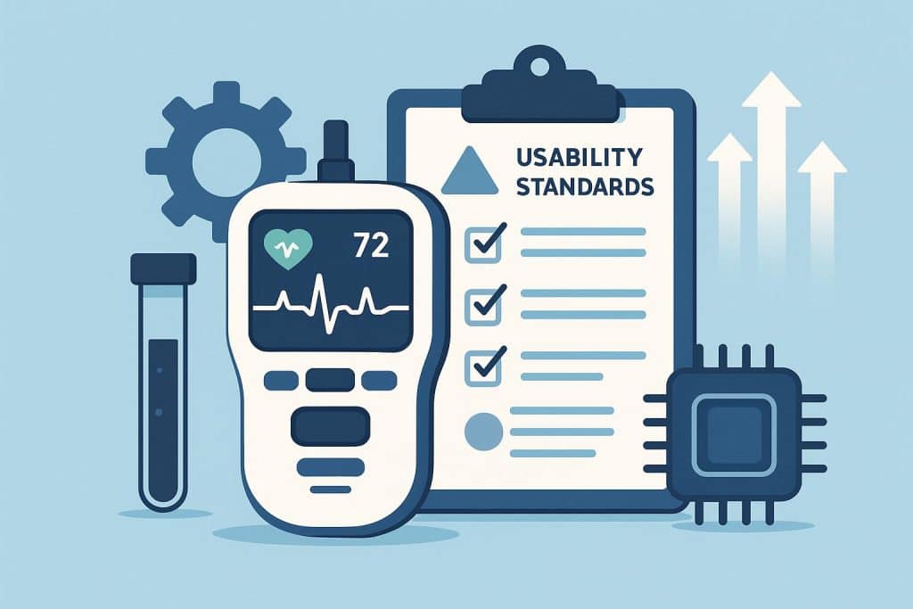 Modern medical device interface illustrating updated usability standards and design improvements