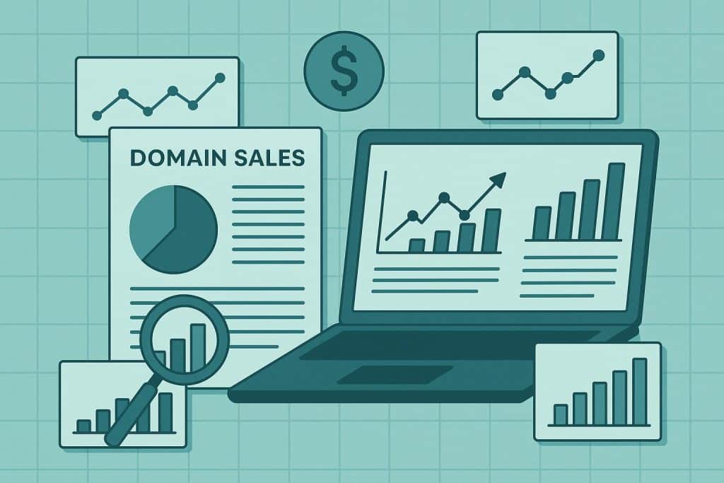 Chart displaying domain sales trends for accurate domain value and price insights analysis