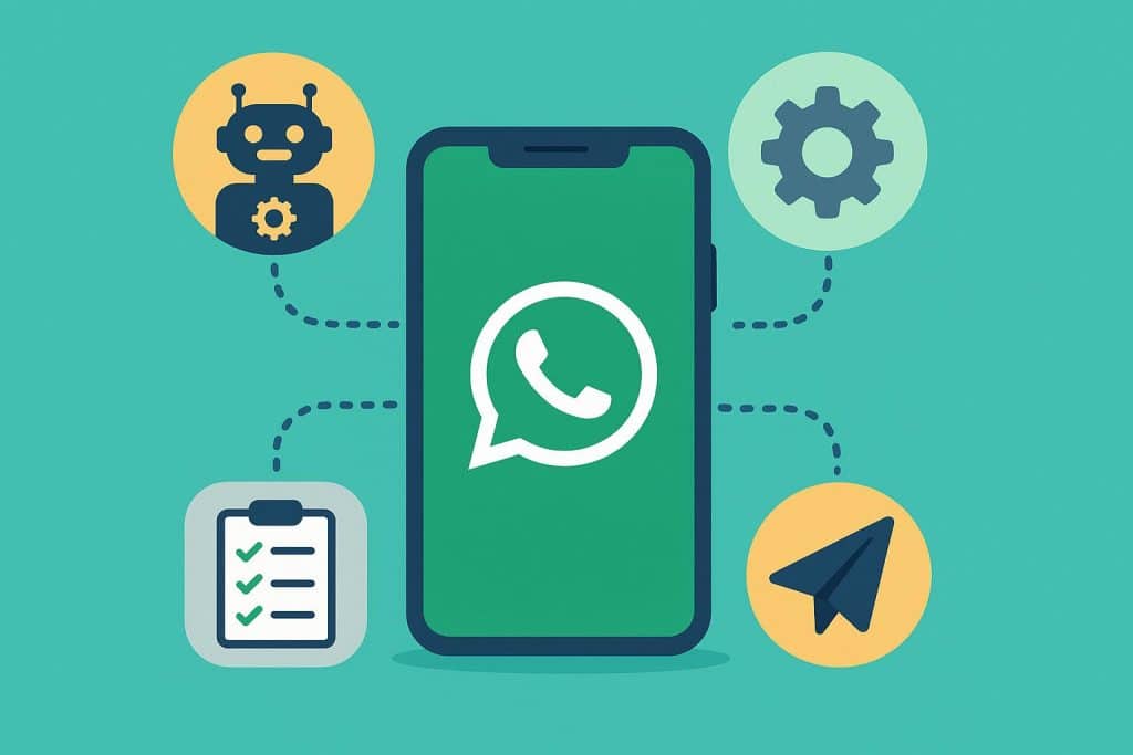 WhatsApp automation tools dashboard illustration for business growth and efficiency