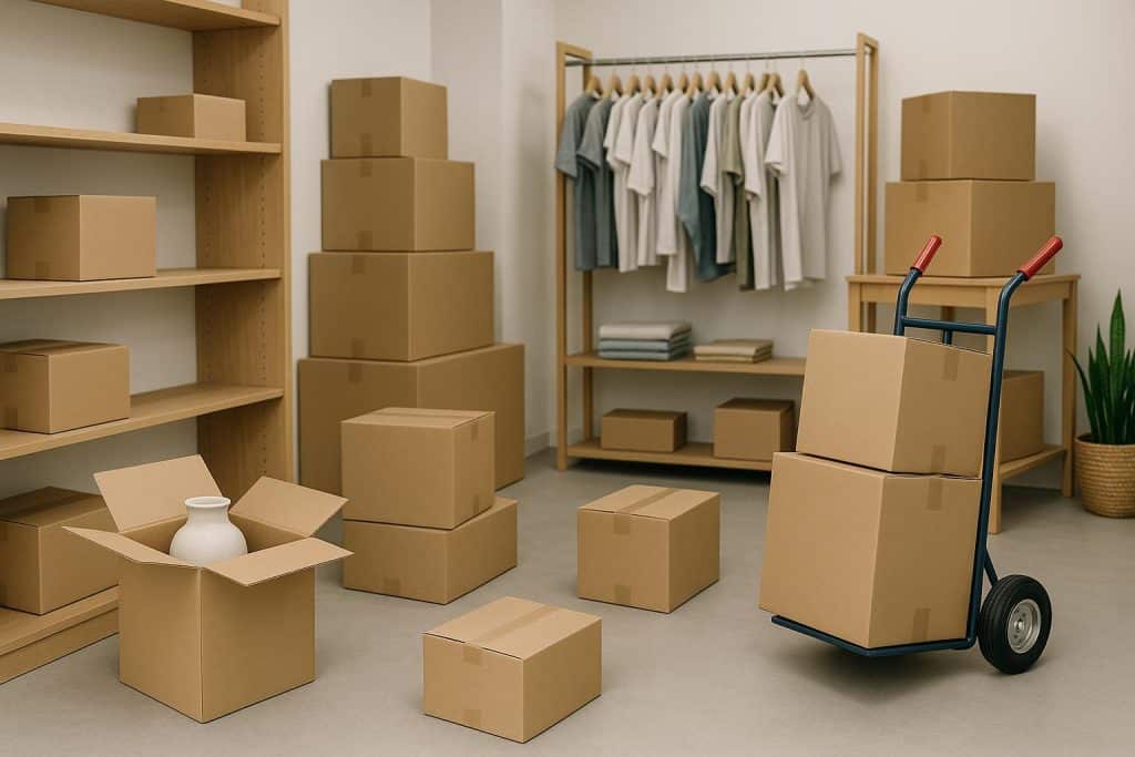 Moving company truck assisting Cincinnati retailers with efficient store relocation strategies